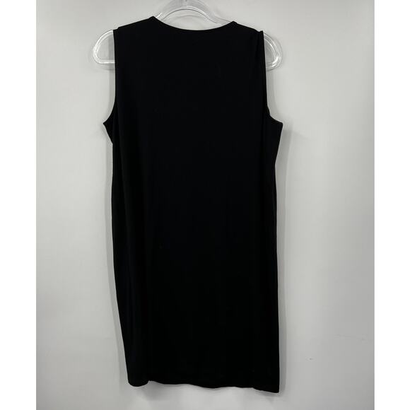 Eileen Fisher Dress Womens Jewel Neck Tank Shift Sleeveless Black Size Medium - Picture 6 of 6